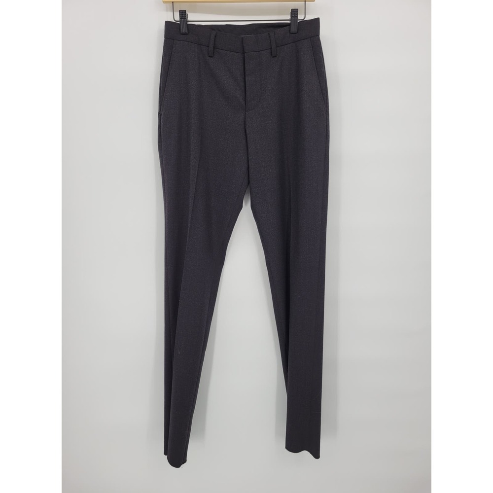 Vince 28 Wool Blend High Rise Gray Straight Leg Pants Trousers